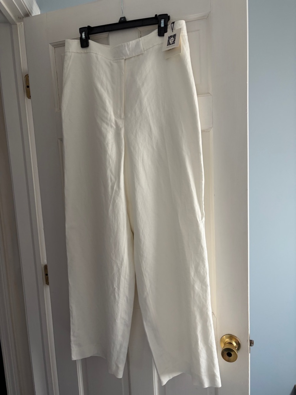 Anne Klein Off-White Straight Leg Pants
